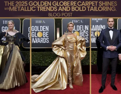 The 2025 Golden Globes Red Carpet Shines with Metallic Trends and Bold Tailoring