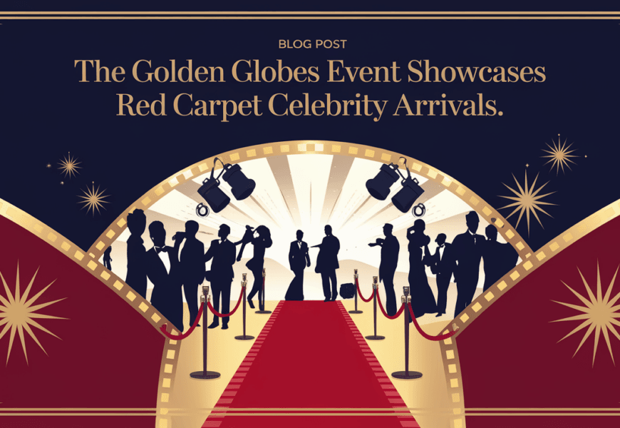 The Golden Globes Event Showcases Red Carpet Celebrity Arrivals